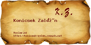 Konicsek Zalán névjegykártya
