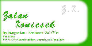 zalan konicsek business card
